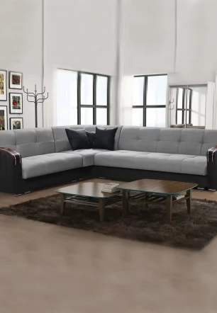 FUTURO GREY CORNER SOFA BED