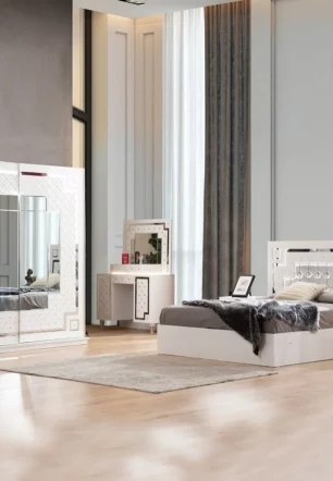 QUEEN WHITE BEDROOM SET