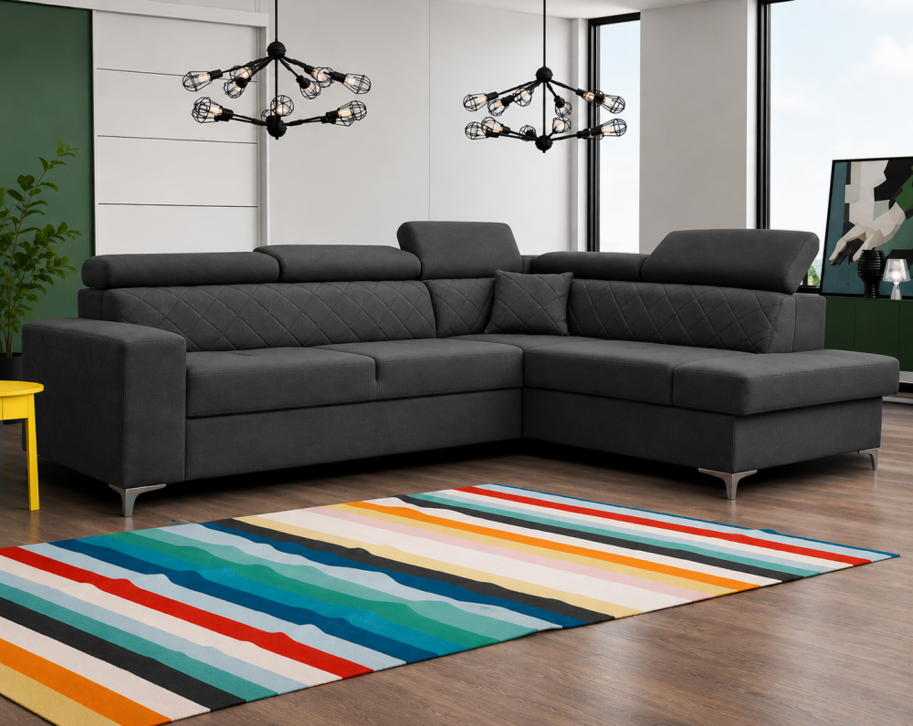 GLOSS CORNER SOFA BED - UK Beds