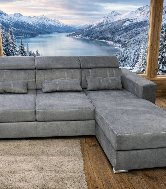 Luxury Universal Grey Sofa Storage Bed