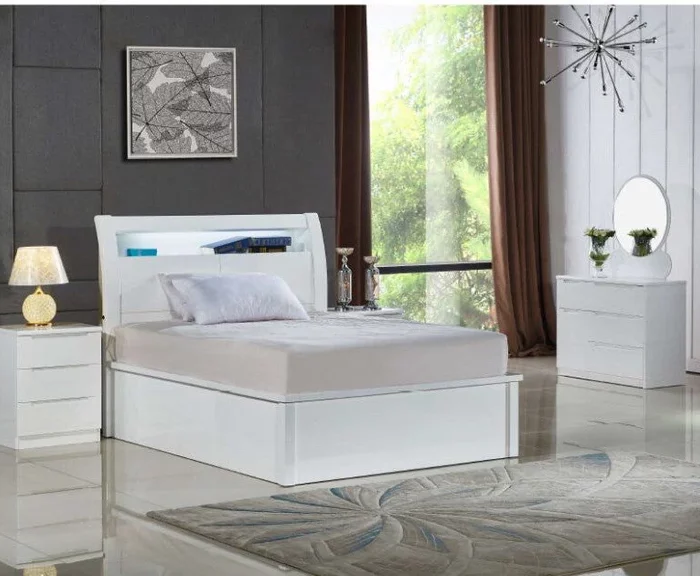 RUGBY LED STORAGE BED FRAMES