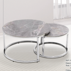 Round Marble Coffee Table Nest