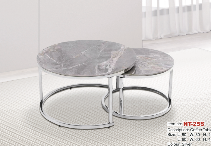 Round Marble Coffee Table Nest